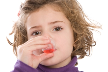 Girl drinking meds