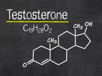 Illustration of testosterone molecule